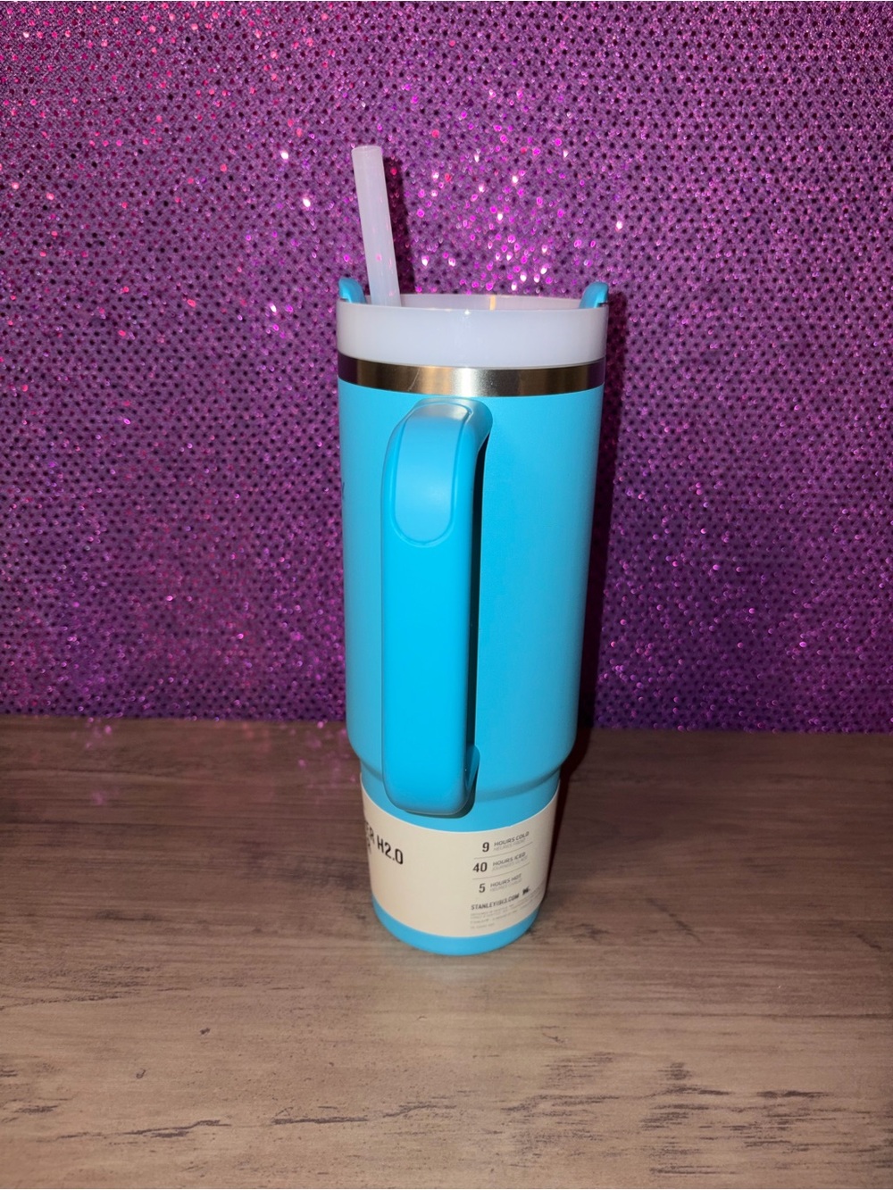 Stanley Quencher 30oz Tumbler Bright Turquoise Handle Straw Insulated Cup - Picture 4 of 11